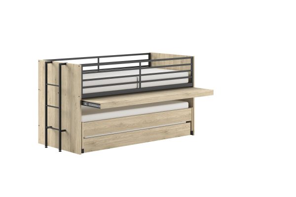 bunk bed with desk for young people